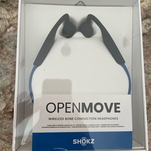 NIB Shokz OpenMove Wireless Bone Conduction Headphones - Gray and Blue